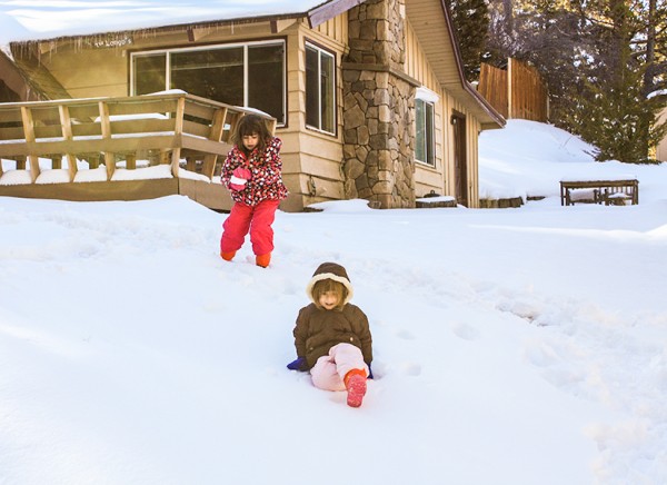 Playing in the snow